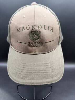 Magnolia Farms Waco TX Cobra Caps Adjustable Baseball Hat Green Embroidered